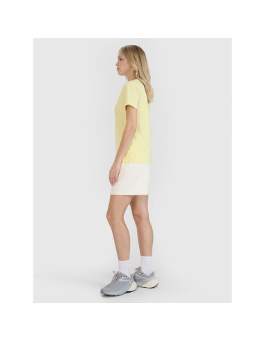 T-shirt regular z nadrukiem damski 4f 4frss25ttshf2786-73s