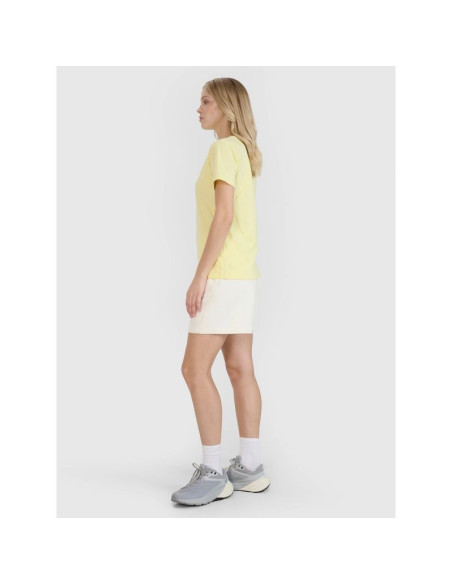 T-shirt regular z nadrukiem damski 4f 4frss25ttshf2786-73s