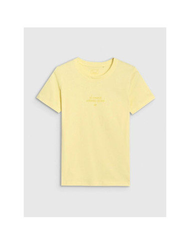 T-shirt regular z nadrukiem damski 4f 4frss25ttshf2786-73s