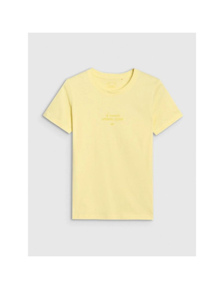 T-shirt regular z nadrukiem damski 4f 4frss25ttshf2786-73s