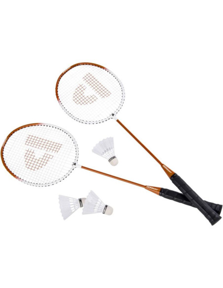 Zestaw do badmintona w pokrowcu pomarańczowy 6w1 donnay