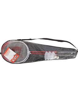 Zestaw do badmintona w pokrowcu czerwony 6w1 donnay