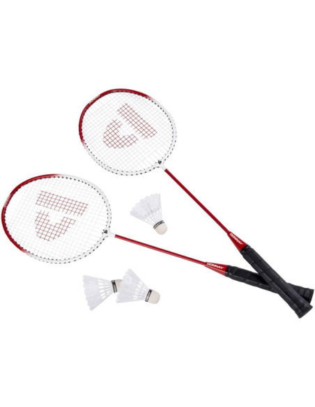 Zestaw do badmintona w pokrowcu czerwony 6w1 donnay