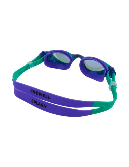 Okulary pływackie dla dzieci crowell gs23 splash mirror zielono-fioletowe