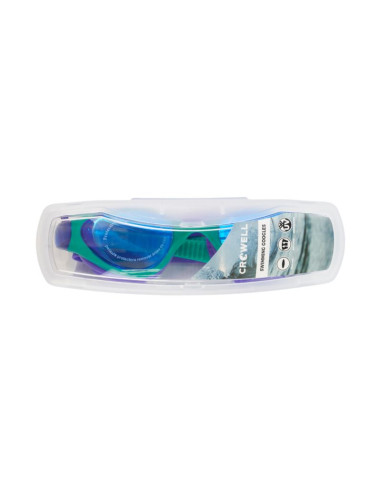 Okulary pływackie dla dzieci crowell gs23 splash mirror zielono-fioletowe