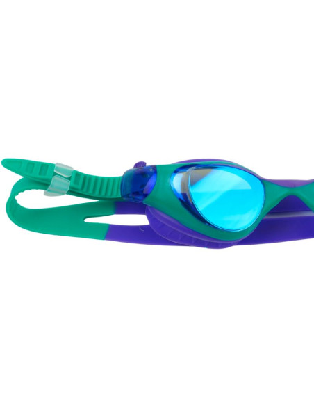 Okulary pływackie dla dzieci crowell gs23 splash mirror zielono-fioletowe