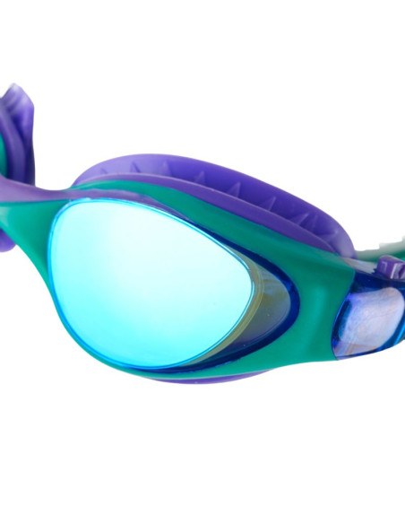 Okulary pływackie dla dzieci crowell gs23 splash mirror zielono-fioletowe