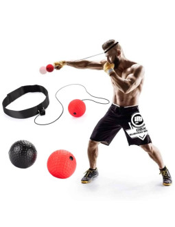 Zestaw 2 piłek - piłeczka bokserska refleksowa na głowę