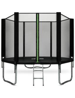 Virtufit trampolina z siatką bezpieczeństwa - czarna - 305 cm