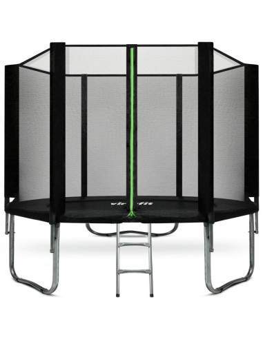 Virtufit trampolina z siatką bezpieczeństwa - czarna - 305 cm