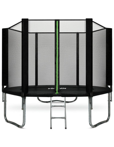Virtufit trampolina z siatką bezpieczeństwa - czarna - 305 cm