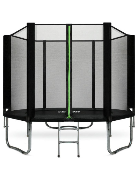 Virtufit trampolina z siatką bezpieczeństwa - czarna - 251 cm