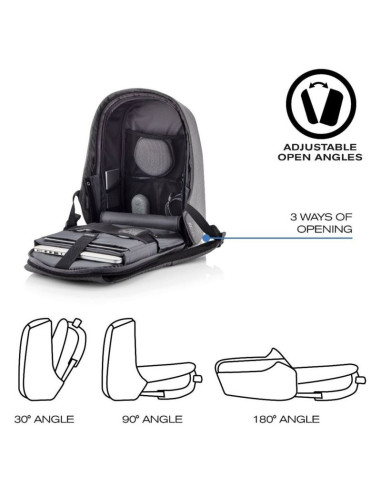 Xd design plecak antykradzieżowy bobby hero xl szary p/n: p705.712