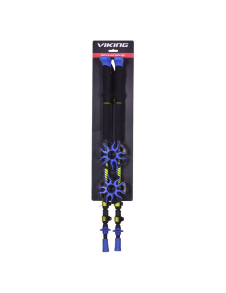 Kije viking carbo lite trekking czarno/limonkowe