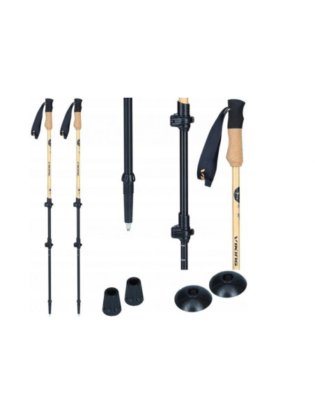 Kije viking bambu pro brown uni