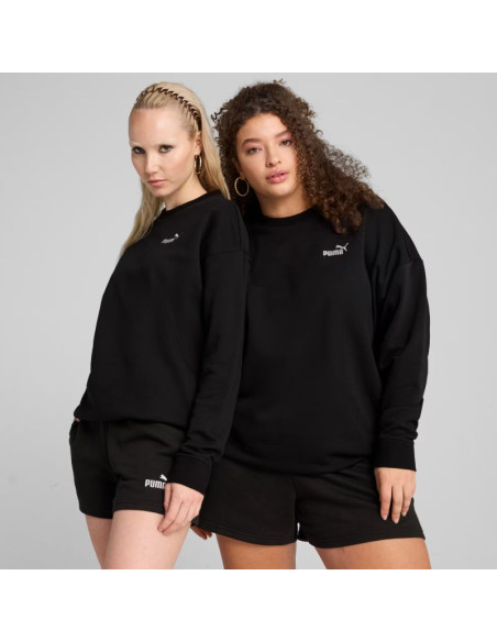 Bluza damska puma ess small no.11 logo relaxed crew czarna 684975 01