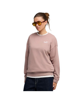 Bluza damska puma ess small no.11 logo relaxed crew różowa 684975 88