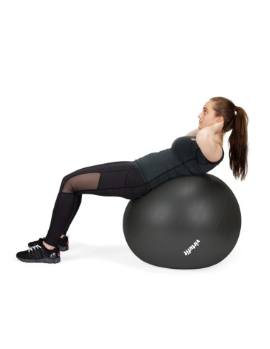 Virtufit piłka gimnastyczna anti-burst pro z pompką szara 65 cm