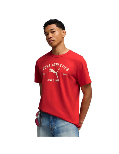 Koszulka męska puma class graphic tee czerwona 692226 11