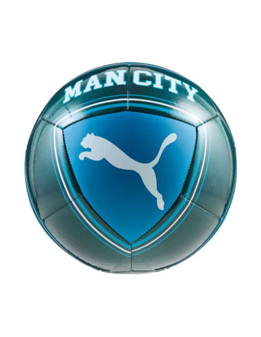 Piłka nożna puma mcfc culture turkusowo-niebieska 84976 13