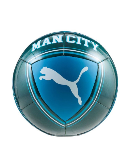 Piłka nożna puma mcfc culture turkusowo-niebieska 84976 13