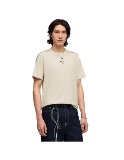 Koszulka męska puma tape tee beżowa 691693 87