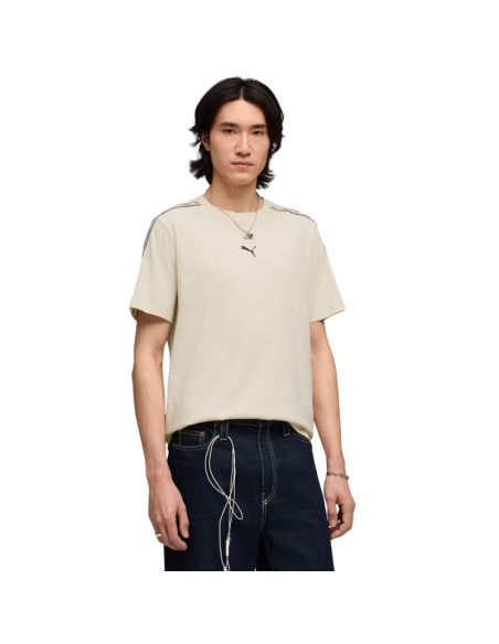 Koszulka męska puma tape tee beżowa 691693 87