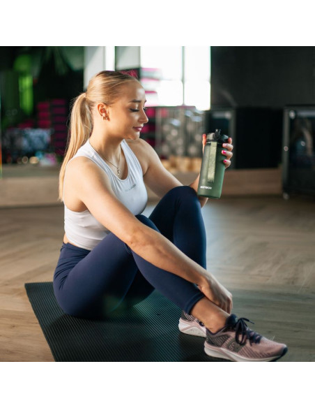 Bidon sportowy meteor 500 ml ciemnozielony
