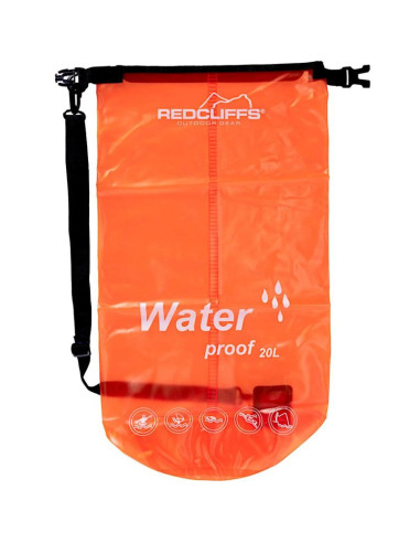 Worek turystyczny wodoszczelny 20l pomarańczowy redcliffs