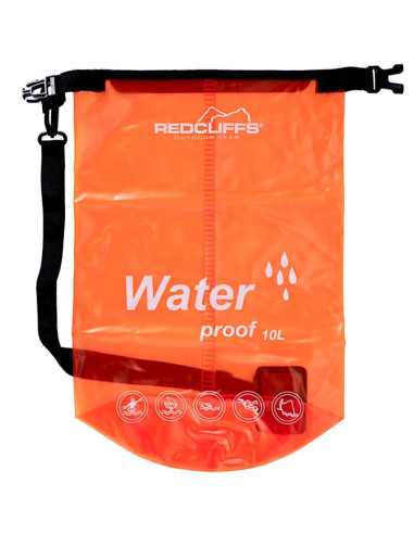 Worek turystyczny wodoszczelny 10l pomarańczowy redcliffs