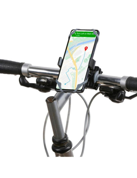 Uchwyt rowerowy na telefon dunlop obracany szary