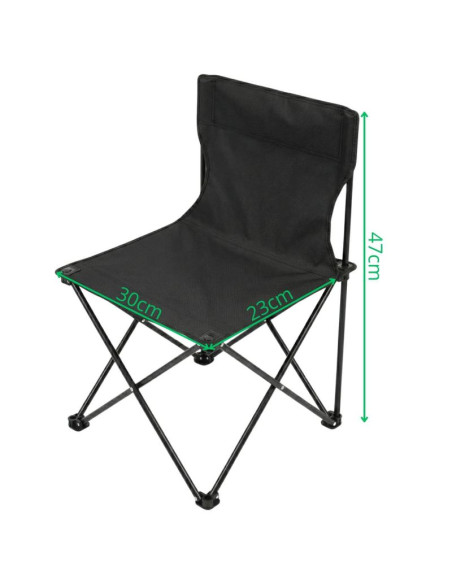 Krzesło turystyczne składane czarne 30x30x25/47cm enero camp