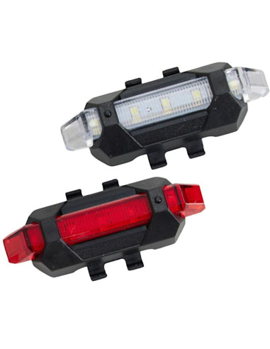 Zestaw lamp rowerowych led przód i tył xqmax ładowanie usb