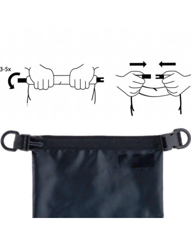 Worek wodoszczelny na telefon czarny redcliffs