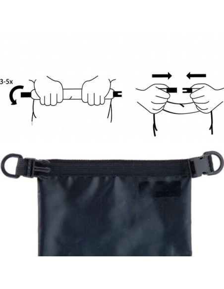 Worek wodoszczelny na telefon czarny redcliffs