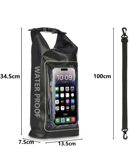 Worek wodoszczelny na telefon czarny redcliffs