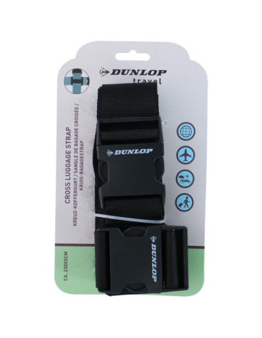 Uniwersalny pas zabezpieczający do bagażu 230x5cm zestaw 2 szt dunlop czarny