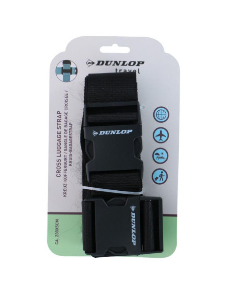 Uniwersalny pas zabezpieczający do bagażu 230x5cm zestaw 2 szt dunlop czarny