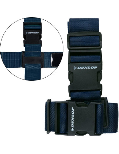 Uniwersalny pas zabezpieczający do bagażu 230x5cm zestaw 2 szt dunlop granat