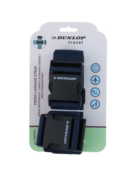 Uniwersalny pas zabezpieczający do bagażu 230x5cm zestaw 2 szt dunlop granat