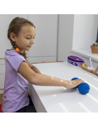 Wałek fizjo spiky do masażu i rehabilitacji tullo duoball 15,5 cm czerwony ref864