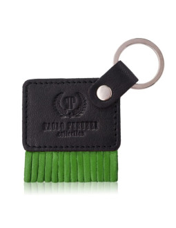 Brelok do kluczy ze skóry naturalnej paolo peruzzi zielony - t-88 bl/ge