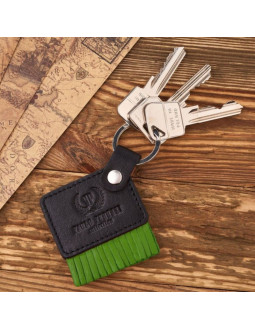 Brelok do kluczy ze skóry naturalnej paolo peruzzi zielony - t-88 bl/ge 2