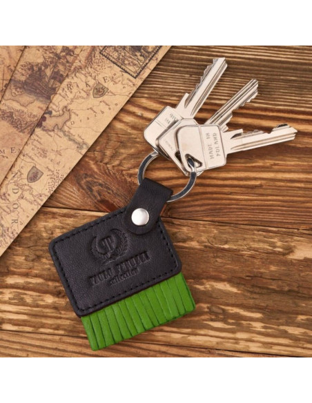 Brelok do kluczy ze skóry naturalnej paolo peruzzi zielony - t-88 bl/ge