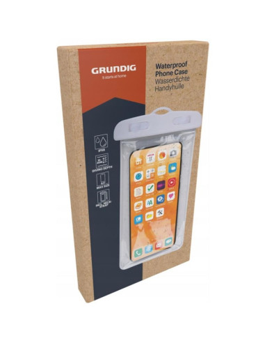 Wodoodporne etui pokrowiec na telefon 11x21cm pvc białe grundig
