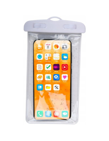 Wodoodporne etui pokrowiec na telefon 11x21cm pvc białe grundig