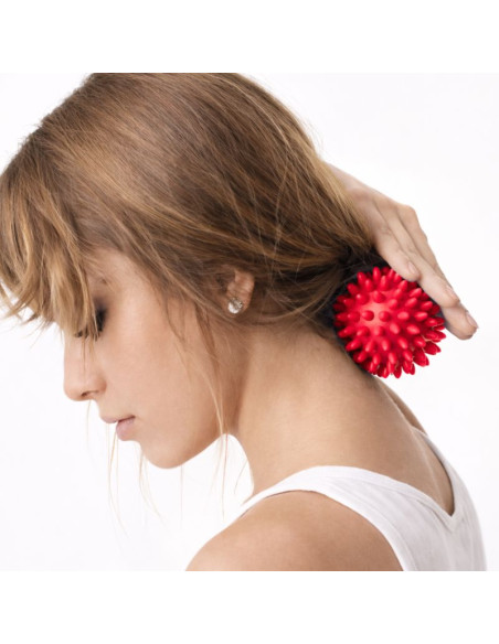 Piłka fizjo spiky do masażu i rehabilitacji 5,4 cm tullo czerwona ref852