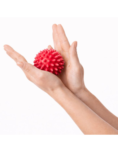 Piłka fizjo spiky do masażu i rehabilitacji 5,4 cm tullo czerwona ref852