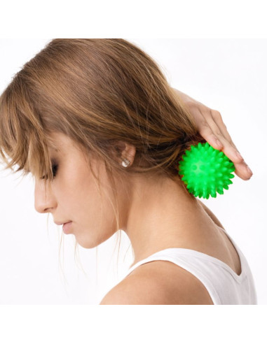 Piłka fizjo spiky do masażu i rehabilitacji 5,4 cm tullo zielona ref854