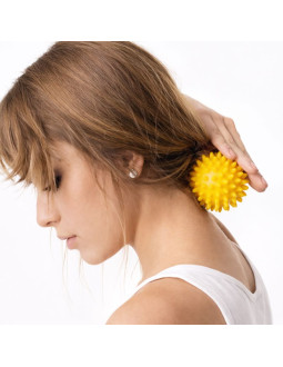 Piłka fizjo spiky do masażu i rehabilitacji 5,4 cm tullo żółta ref855 2